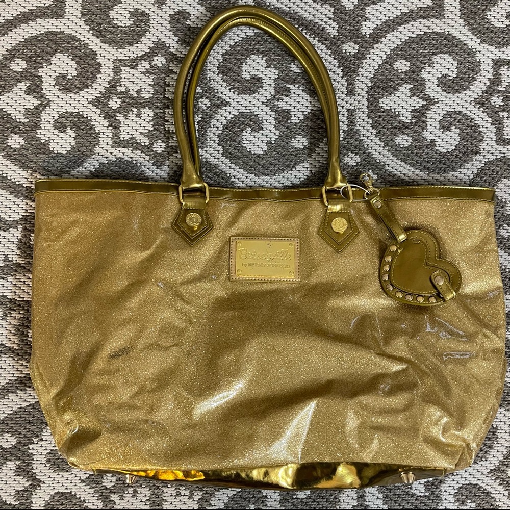Betseyville Large Gold Sparkle Tote